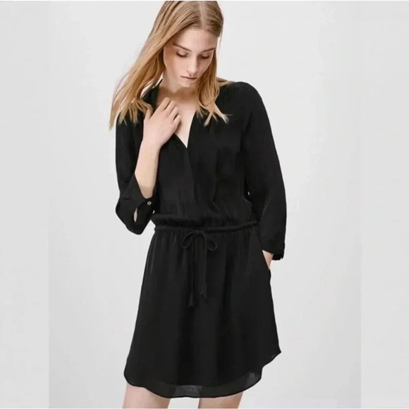 Size 4 White House Black Market Mini Dress with Draw String - Picture 1 of 4